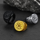 Norse Viking Compass Ring Vegvisir Signet Ring 8