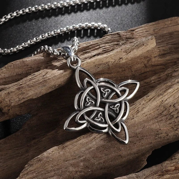 Classic Celtic Trinity Knot Interconnect Necklace
