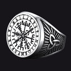 Norse Viking Compass Ring Vegvisir Signet Ring 1