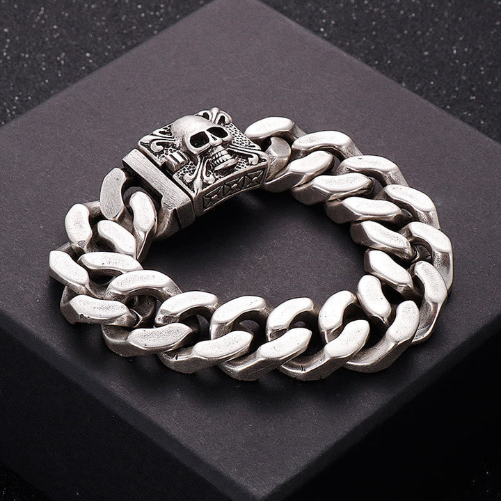 Skull Clasp Cuban Bracelet
