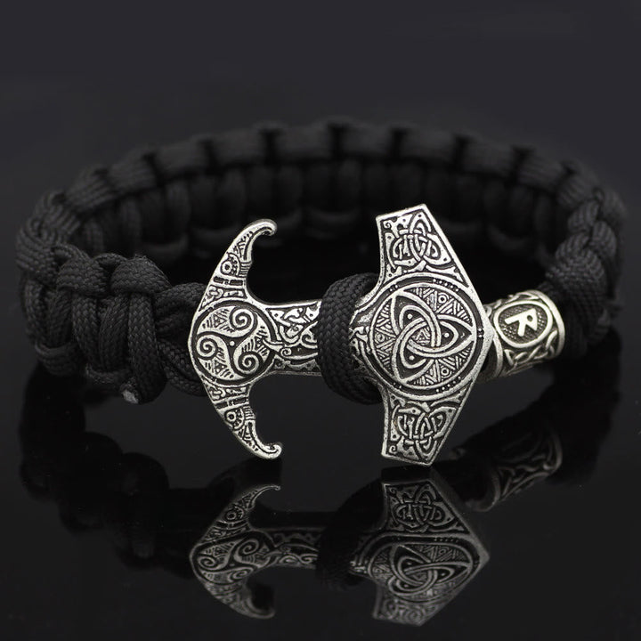 Odin Rune Bead Thor Hammer Mjolnir Bracelet