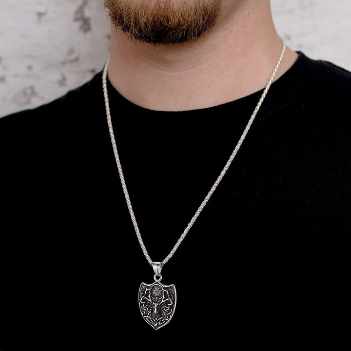 Flash Sale Norse Viking Compass Deer Necklace For Men