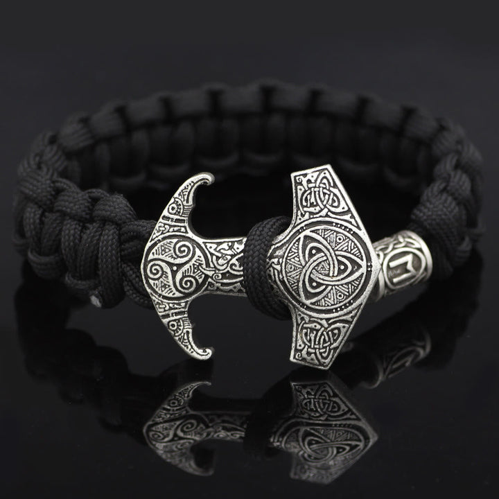 Odin Rune Bead Thor Hammer Mjolnir Bracelet