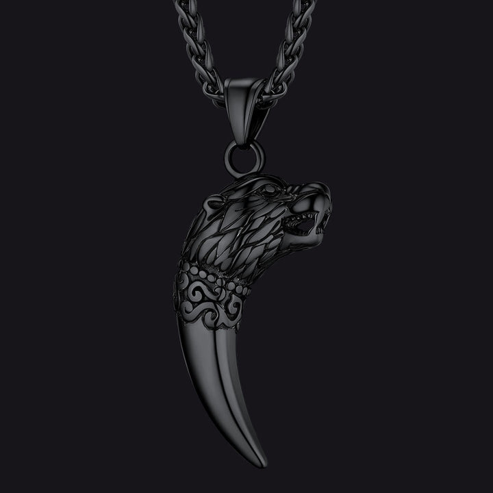 Viking Wolf Tooth Necklace For Men