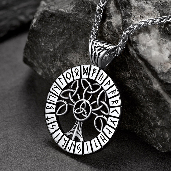 Norse Viking Rune Tree Of Life Necklace Amulet For Men