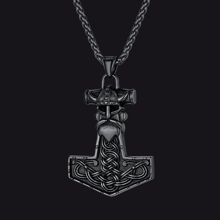 Viking Mjolnir Thor Hammer Necklace Odin Pendant For Men