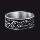 Norse Viking Celtic Wolf Ring Band For Men 1