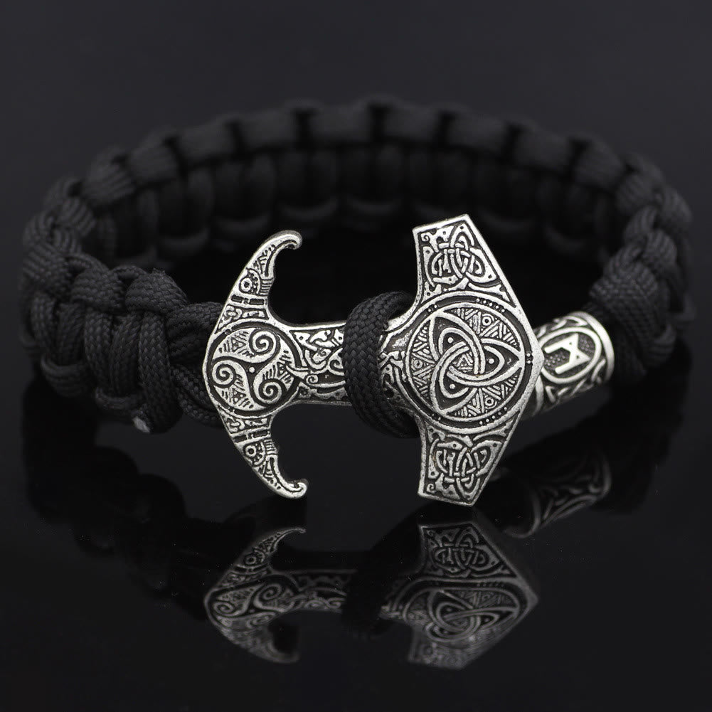 Odin Rune Bead Thor Hammer Mjolnir Bracelet