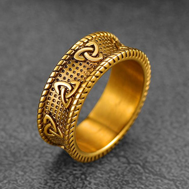 Viking Celtic Knot Stainless Steel Band Ring For Men