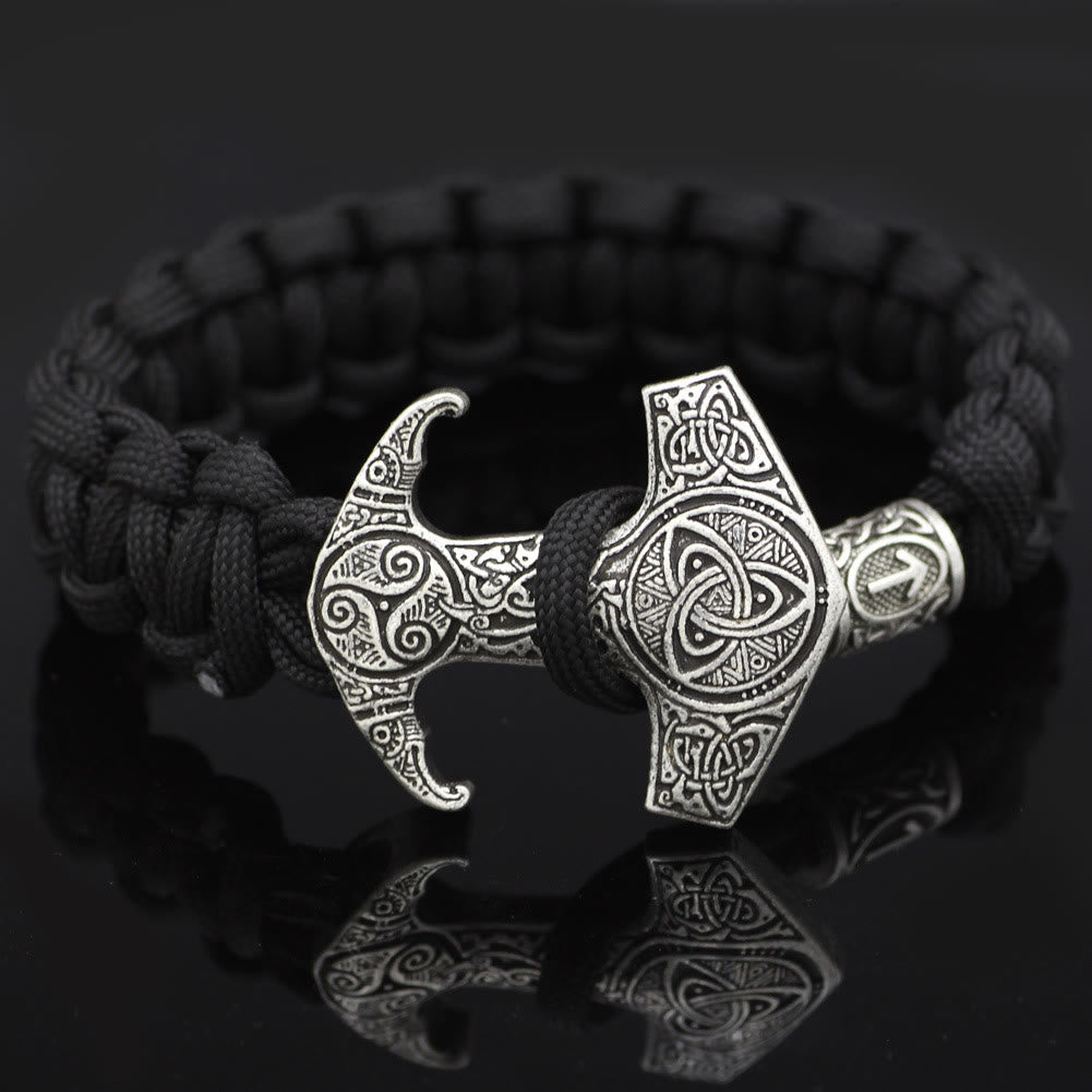 Odin Rune Bead Thor Hammer Mjolnir Bracelet