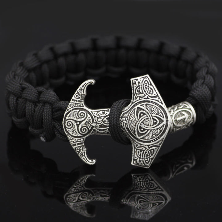 Odin Rune Bead Thor Hammer Mjolnir Bracelet