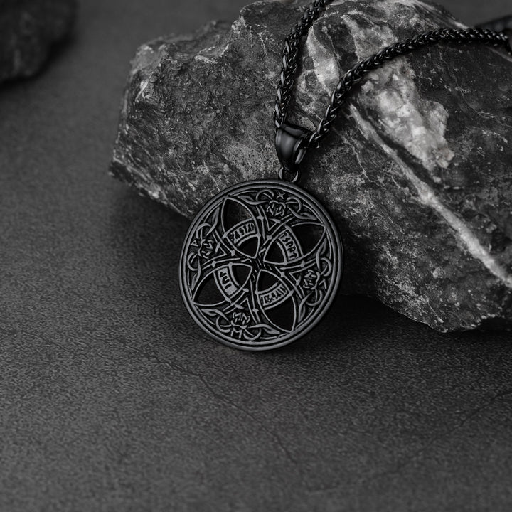 Viking Celtic Love Knot Necklace With Rune