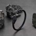 Viking Wolf Head Arm Ring Cuff Bracelet For Men 6