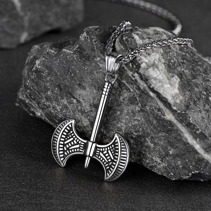Flash Sale Viking Solid Axe Necklace Amulet Pendant Gift for Men Boys