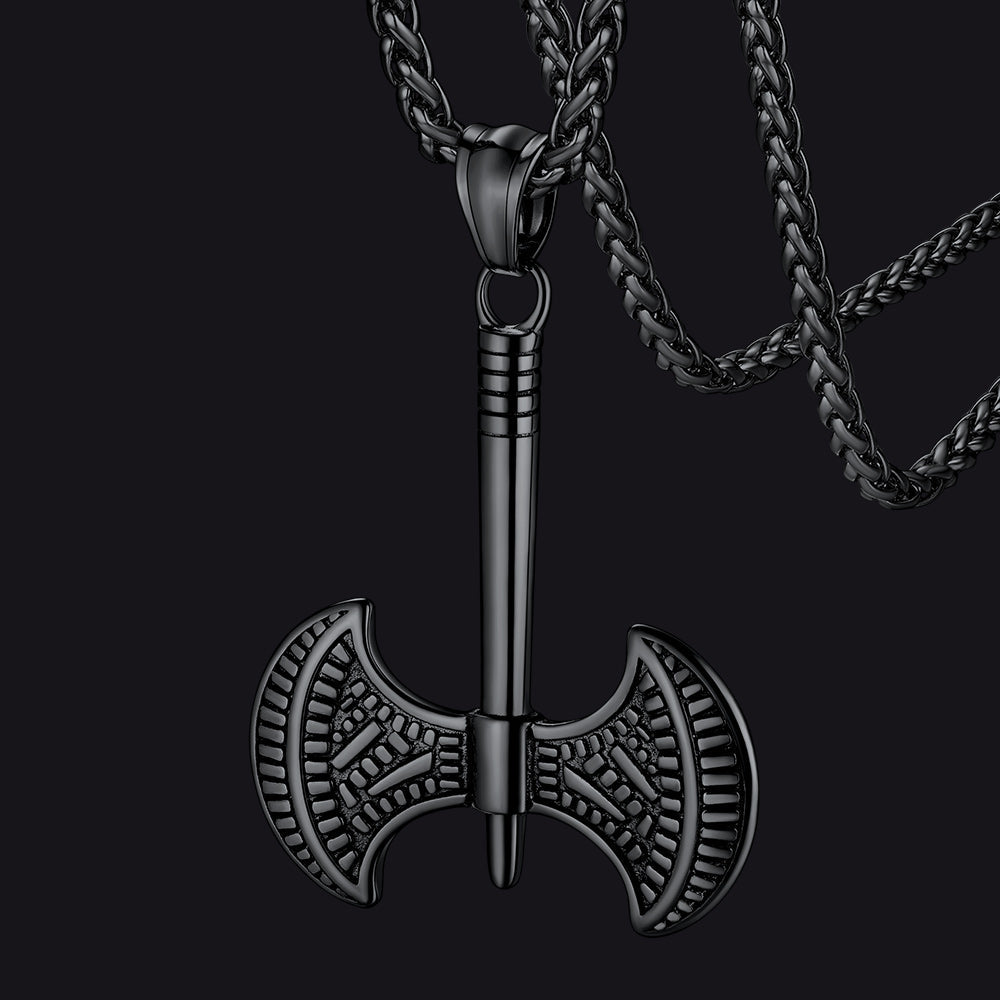 Flash Sale Viking Solid Axe Necklace Amulet Pendant Gift for Men Boys