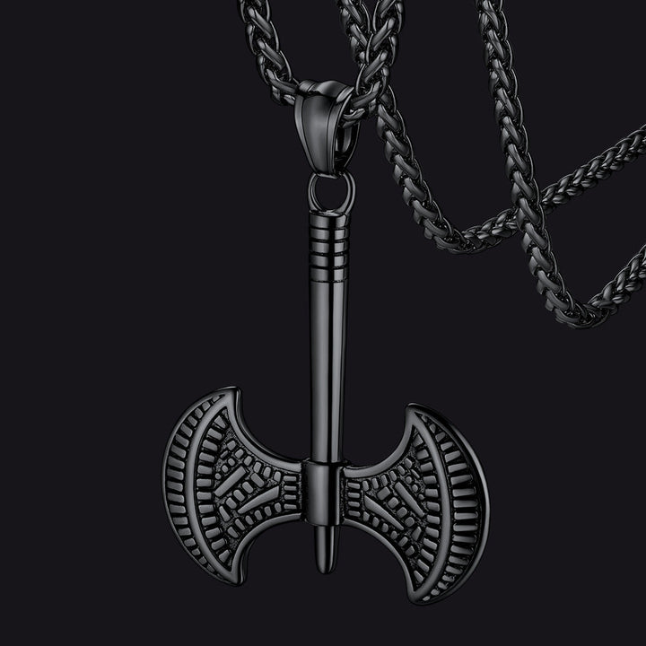 Flash Sale Viking Solid Axe Necklace Amulet Pendant Gift for Men Boys