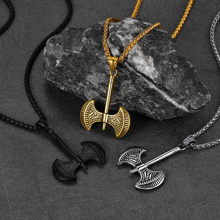Flash Sale Viking Solid Axe Necklace Amulet Pendant Gift for Men Boys