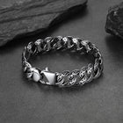 Stainless Steel Celtic Chunky Cuban Link Chain Bracelet for Men 6
