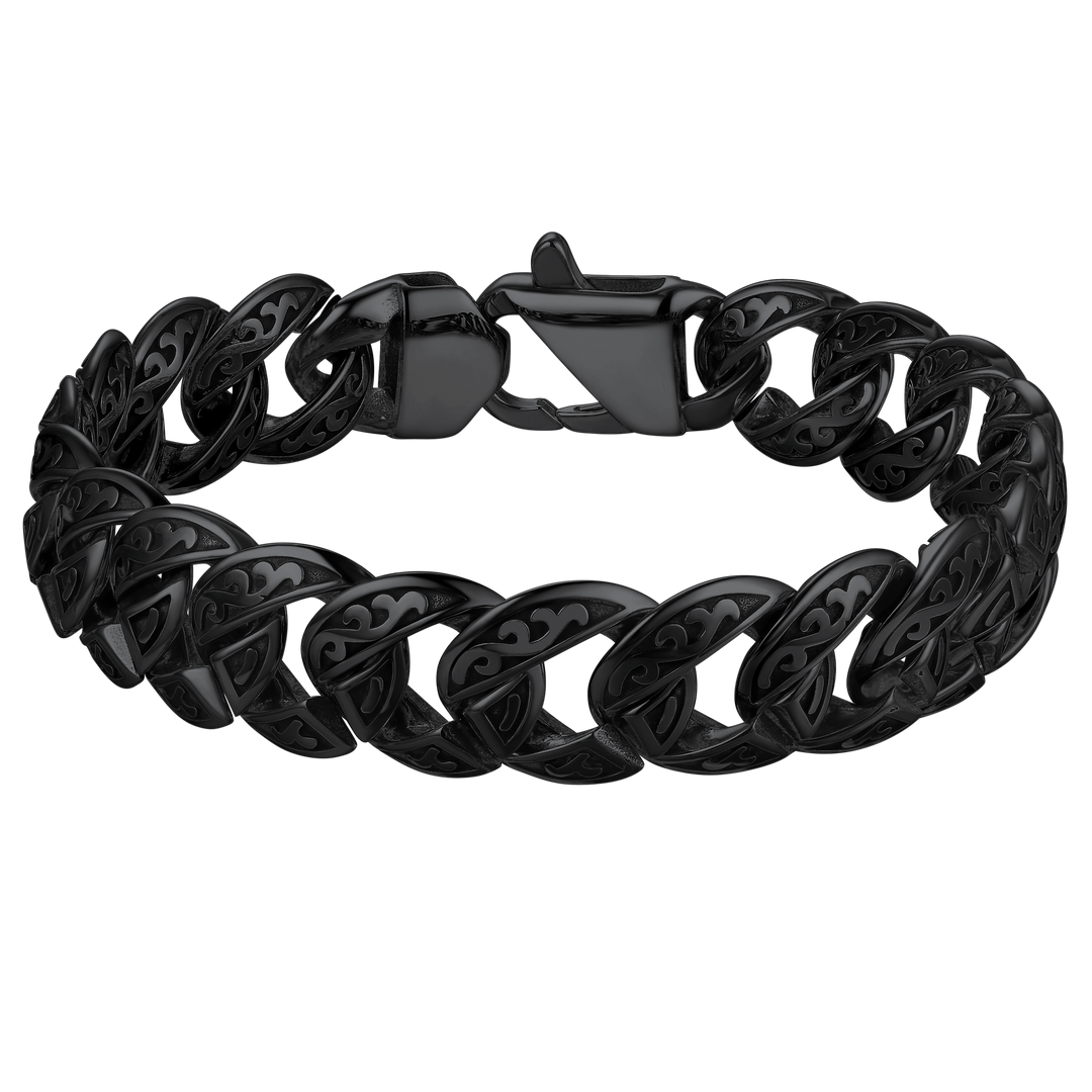 Stainless Steel Celtic Chunky Cuban Link Chain Bracelet for Men