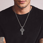 Irish Celtic Cross Necklace Pendant For Men Women 2