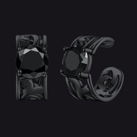 Sterling Silver Celtic Birthstone Ear Cuffs Earrings for Men Women