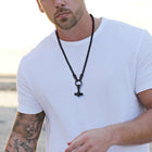 Viking Thor's Hammer Mjolnir Necklace For Men With Wolf Chain 4