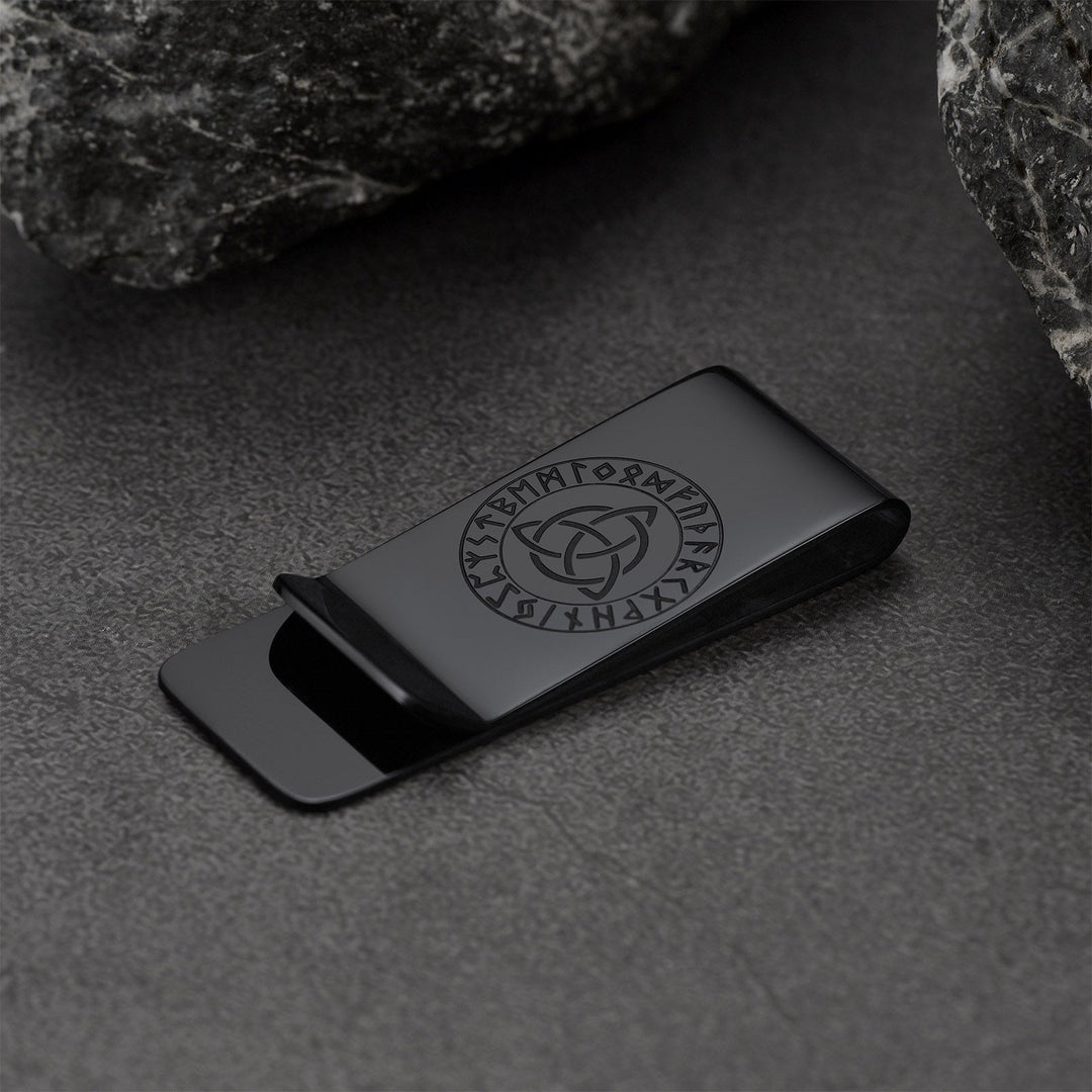 Personalised Celtic Knot Money Clip Slim Wallets
