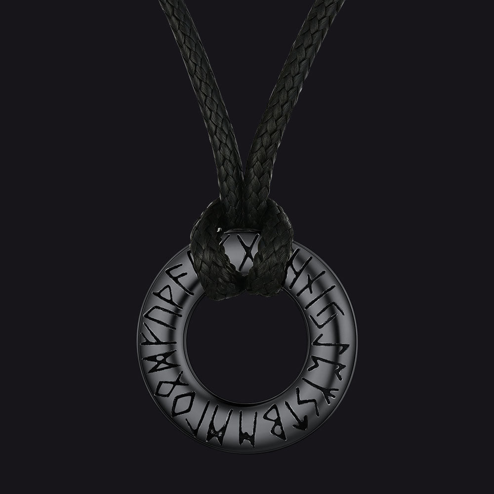 Viking Mobius Infinity Necklace Adjustable Leather Chain for Men