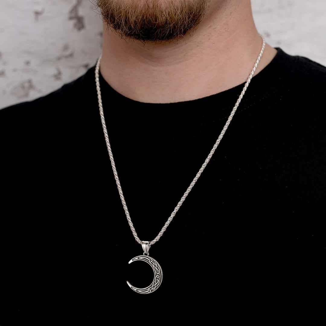 Flash Sale Celtic Crescent Moon Necklace For Men/Women