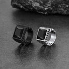 Custom Celtic Gemstone Ring With Runes for Men 5