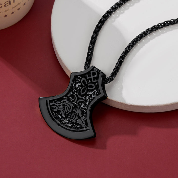 Flash Sale Battle Axe Viking Celtic Knot Necklace For Men