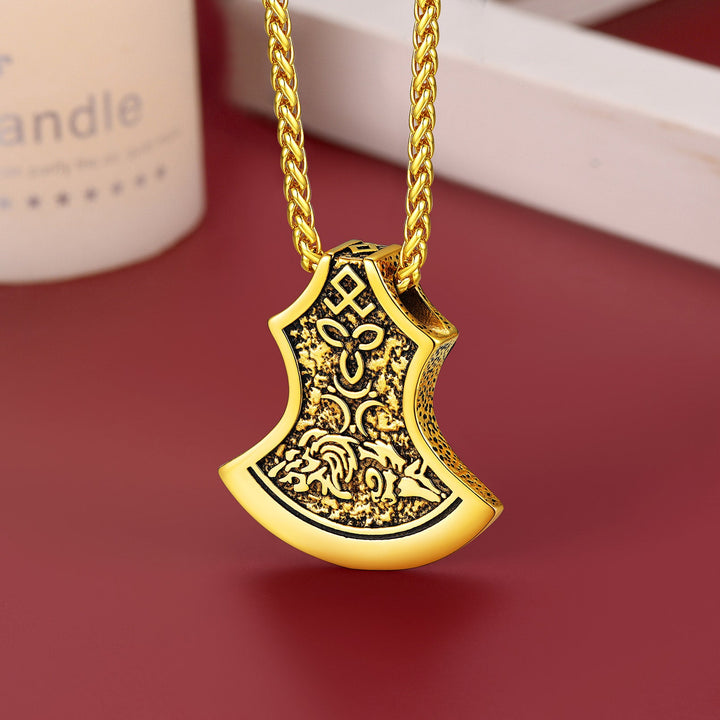 Flash Sale Battle Axe Viking Celtic Knot Necklace For Men