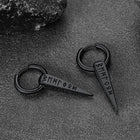 Norse Viking Runes Dangle Hoop Earrings For Men 6
