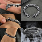 Chunky Dragon Chain Bracelet for Men in Stainless Steel 3