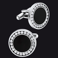 Wedding Black Onyx Cufflinks for Men Groom