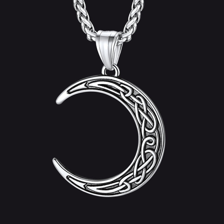 Flash Sale Celtic Crescent Moon Necklace For Men/Women