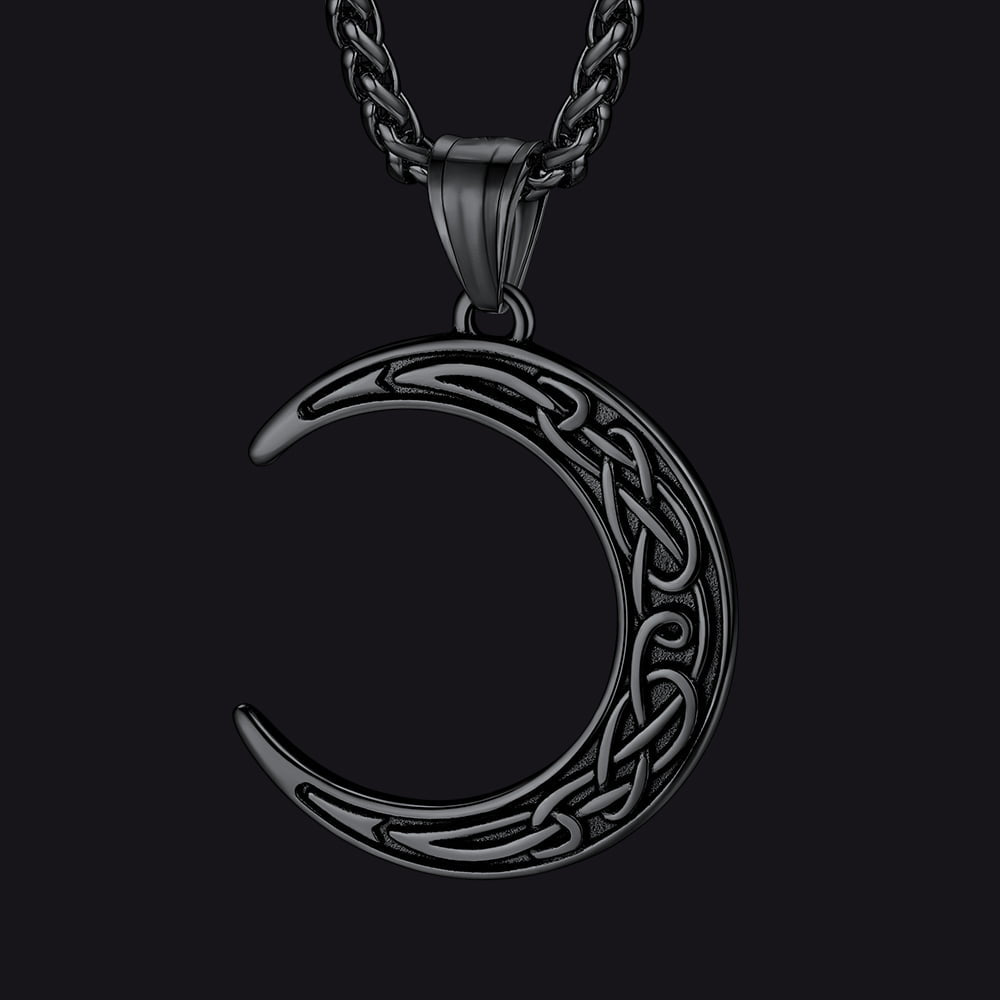 Flash Sale Celtic Crescent Moon Necklace For Men/Women