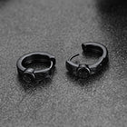 Black Onyx Celtic Knot Huggie Hoop Earrings for Men 6