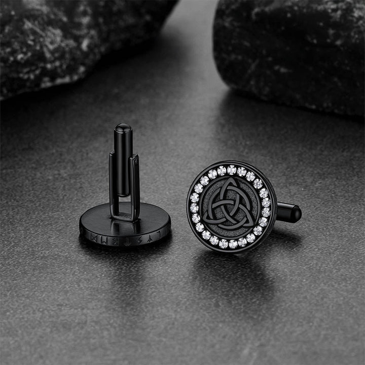 Viking Rune Celtic Knot Cufflinks for Men