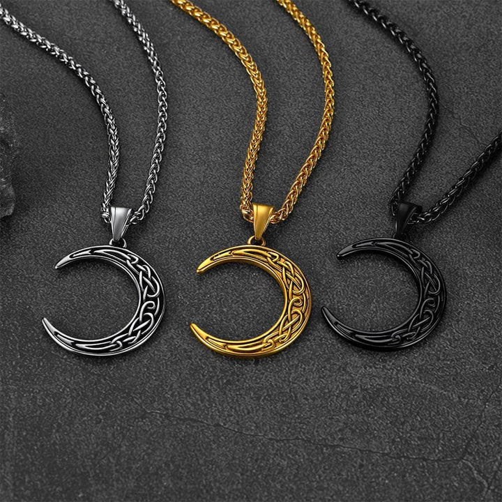 Flash Sale Celtic Crescent Moon Necklace For Men/Women