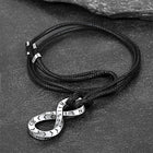 Viking Mobius Infinity Necklace Adjustable Leather Chain for Men 8