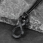 Viking Mobius Infinity Necklace Adjustable Leather Chain for Men 7