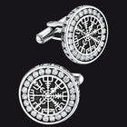 Nordic Viking Vegvisir Compass Cufflinks for Men 1