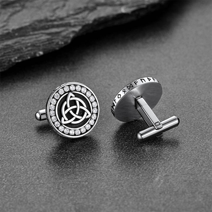Viking Rune Celtic Knot Cufflinks for Men