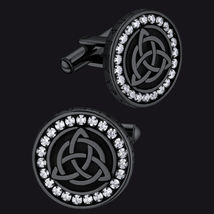 Viking Rune Celtic Knot Cufflinks for Men
