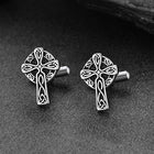 Irish Celtic Cross Cufflinks in Stainless Steel for Men 5