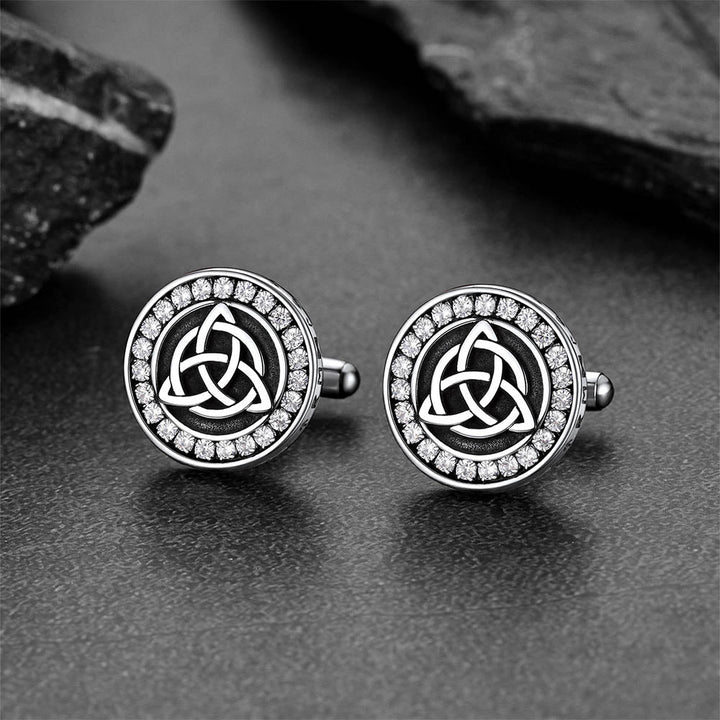 Viking Rune Celtic Knot Cufflinks for Men