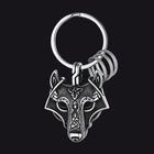 Viking Wolf Head Keychain Amulet for Men 1