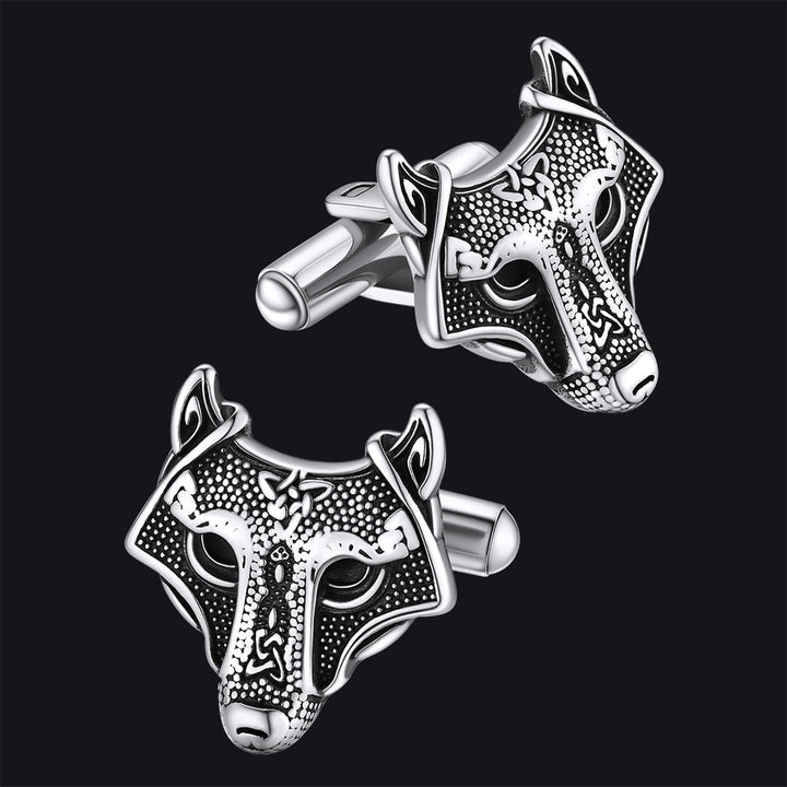 Norse Viking Celtic Wolf Cufflinks For Men