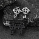 Irish Celtic Cross Cufflinks in Stainless Steel for Men 4
